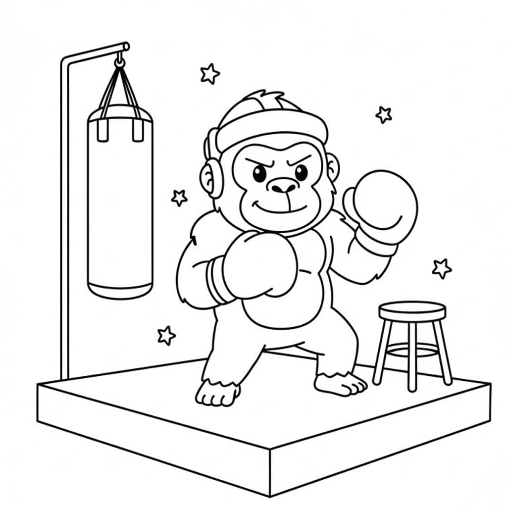 Drawing Gorilla Free Printable
