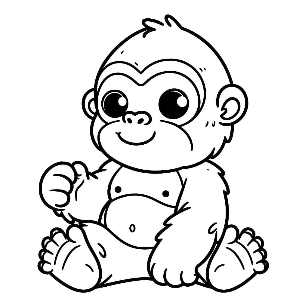 Drawing Gorilla Printable