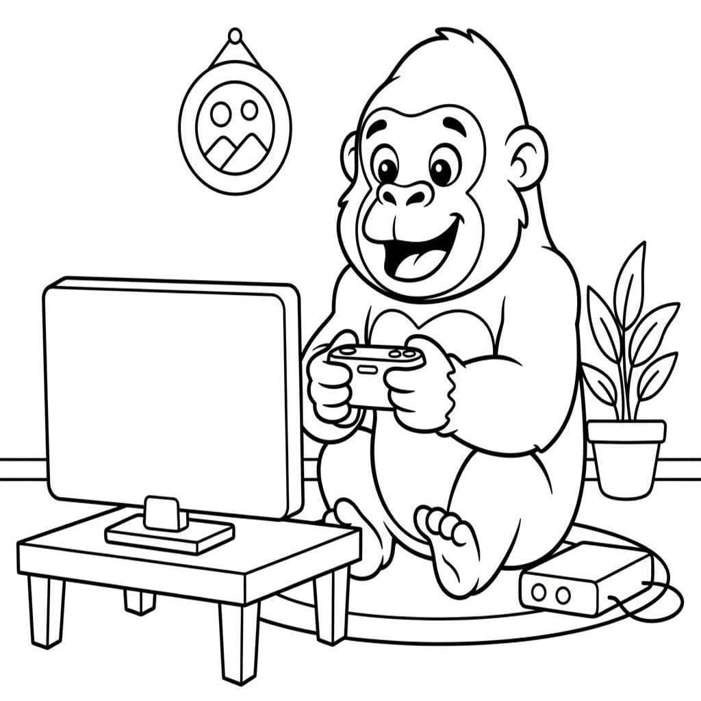 Drawing Gorilla Simple