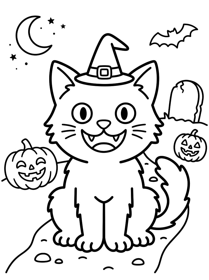 Drawing Halloween Cat