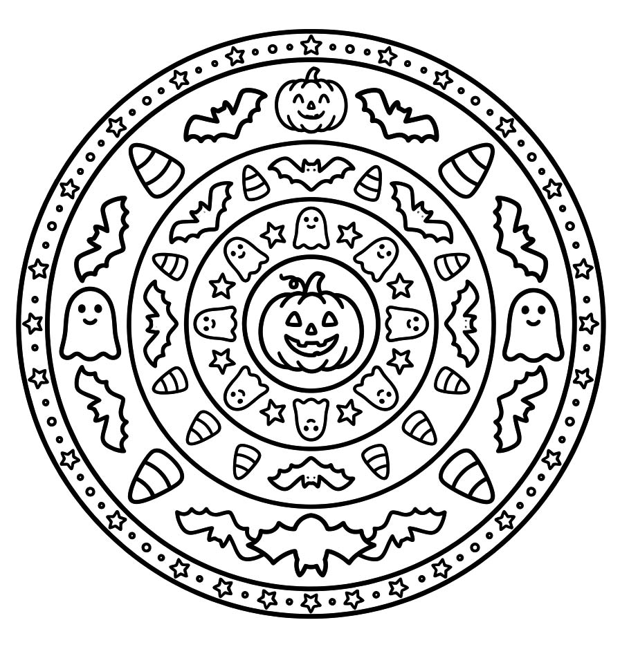Drawing Halloween Mandala