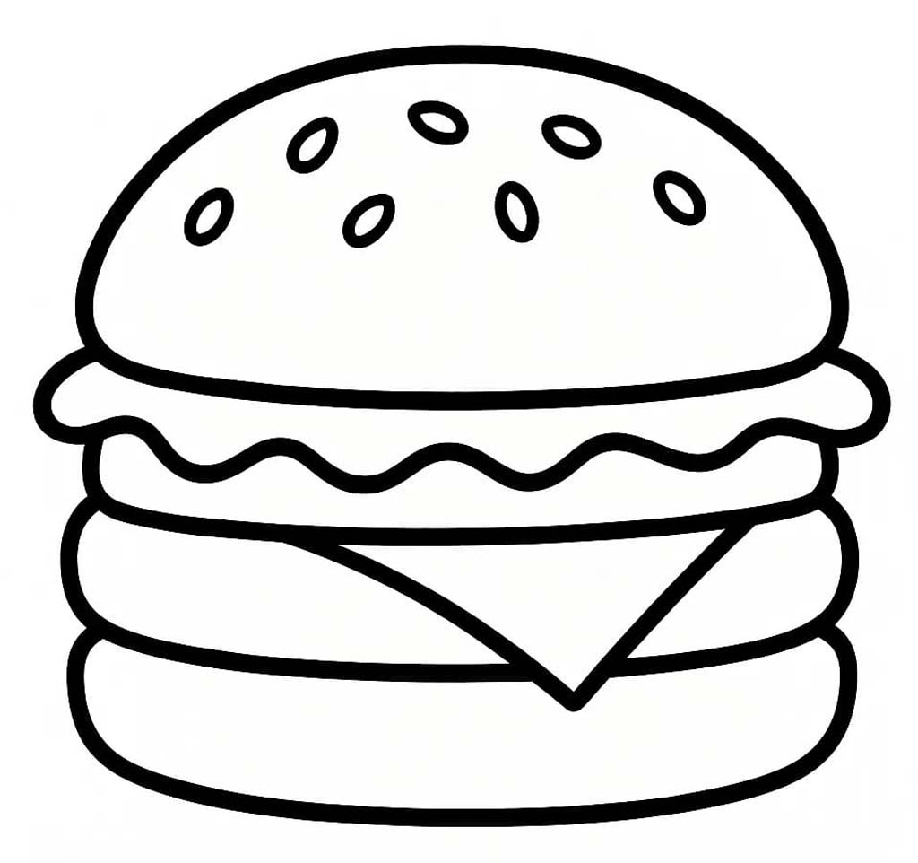 Drawing Hamburger Printable