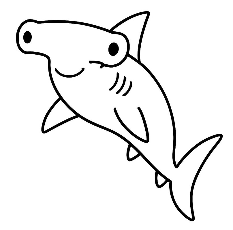 Drawing Hammerhead Shark Easy