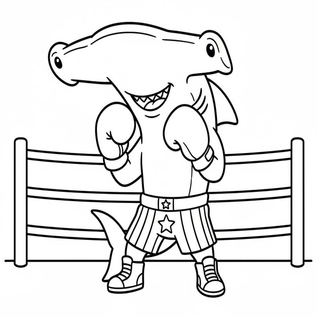 Drawing Hammerhead Shark Free Printable