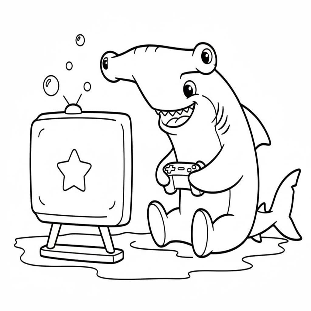 Drawing Hammerhead Shark Free