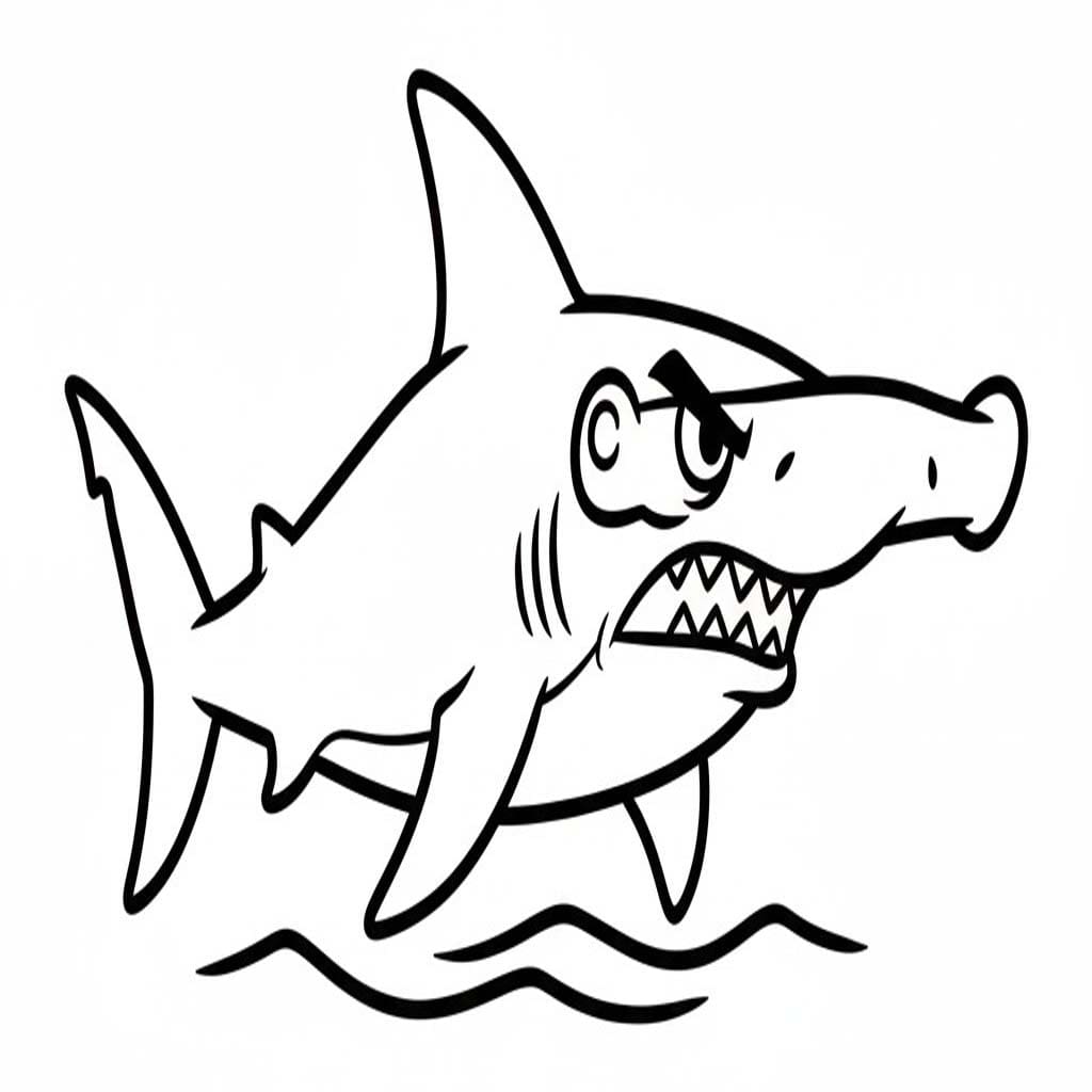Drawing Hammerhead Shark Simple