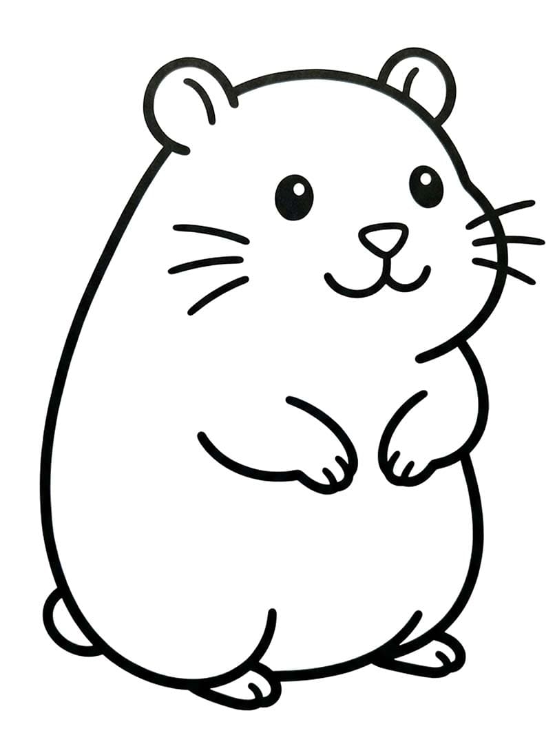 Drawing Hamster Printable