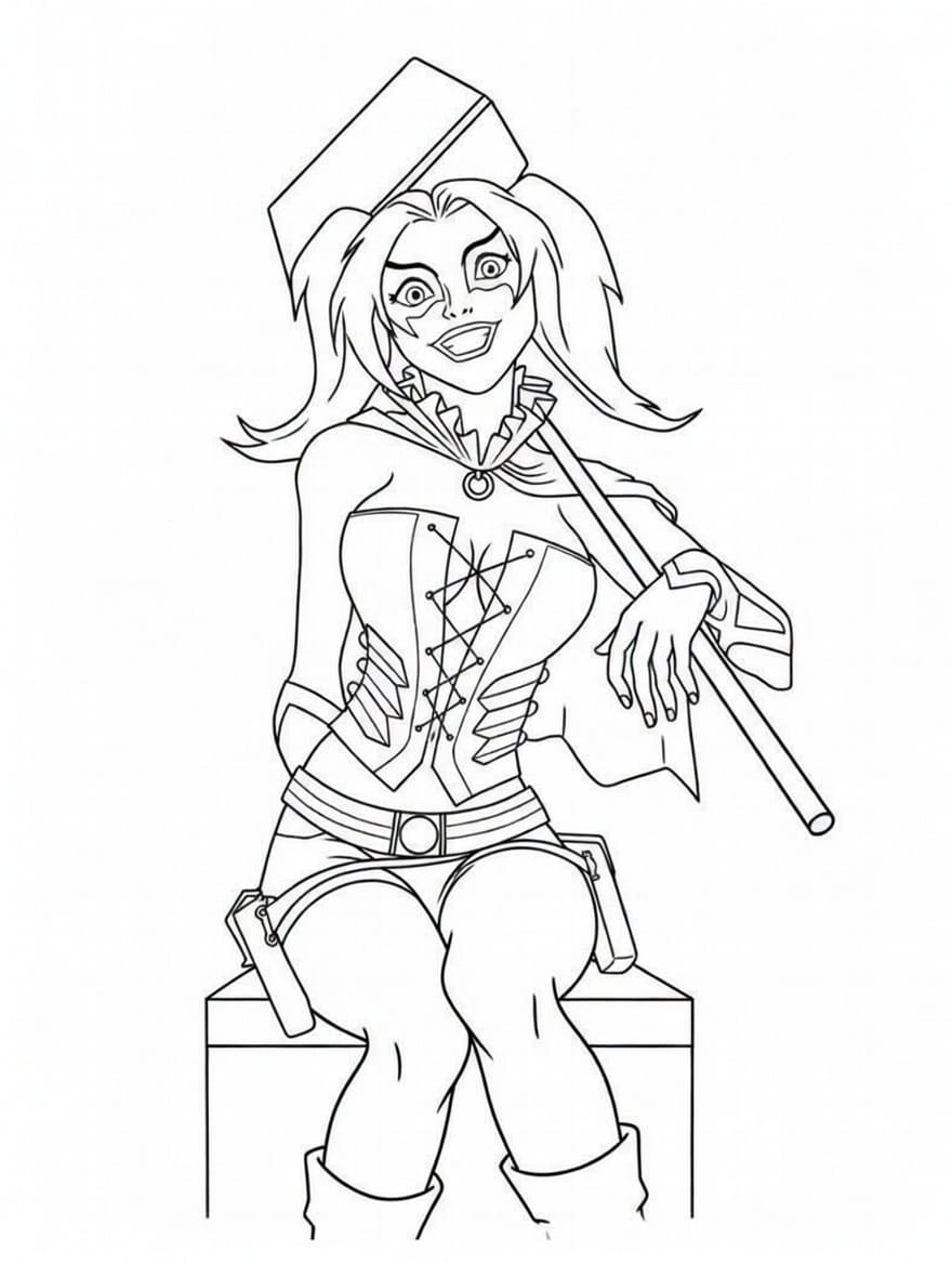 Drawing Harley Quinn Basic