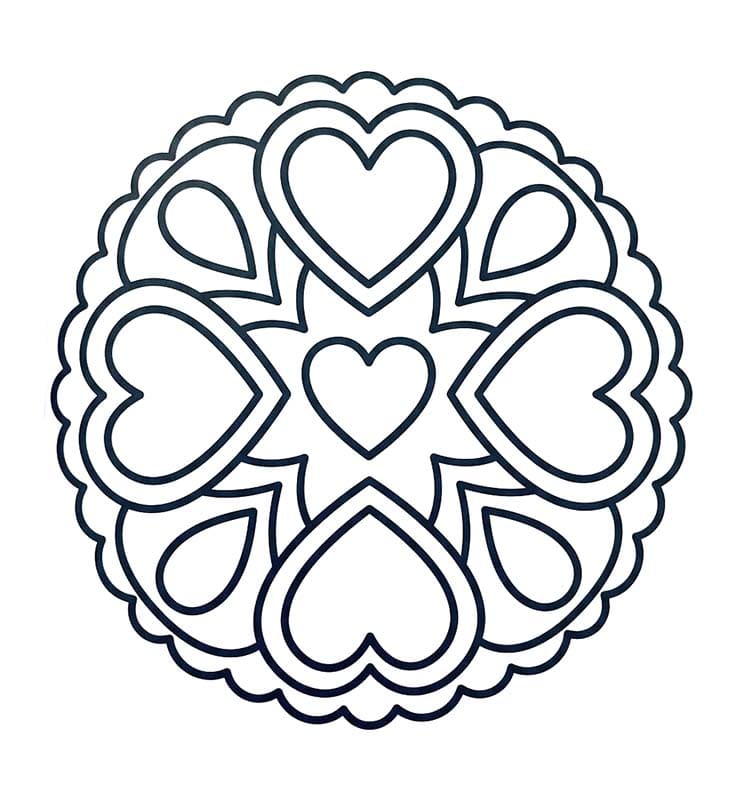 Drawing Heart Mandala
