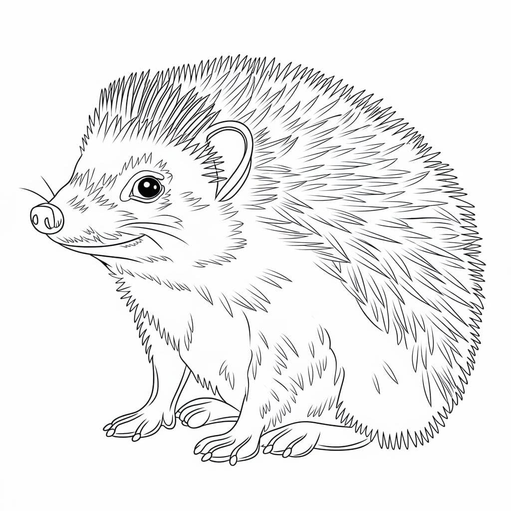 Drawing Hedgehog printable