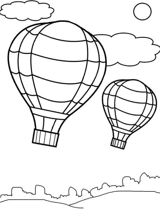 Drawing Hot Air Balloon Free