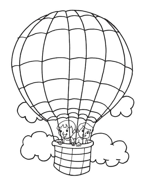 Drawing Hot Air Balloon Printable