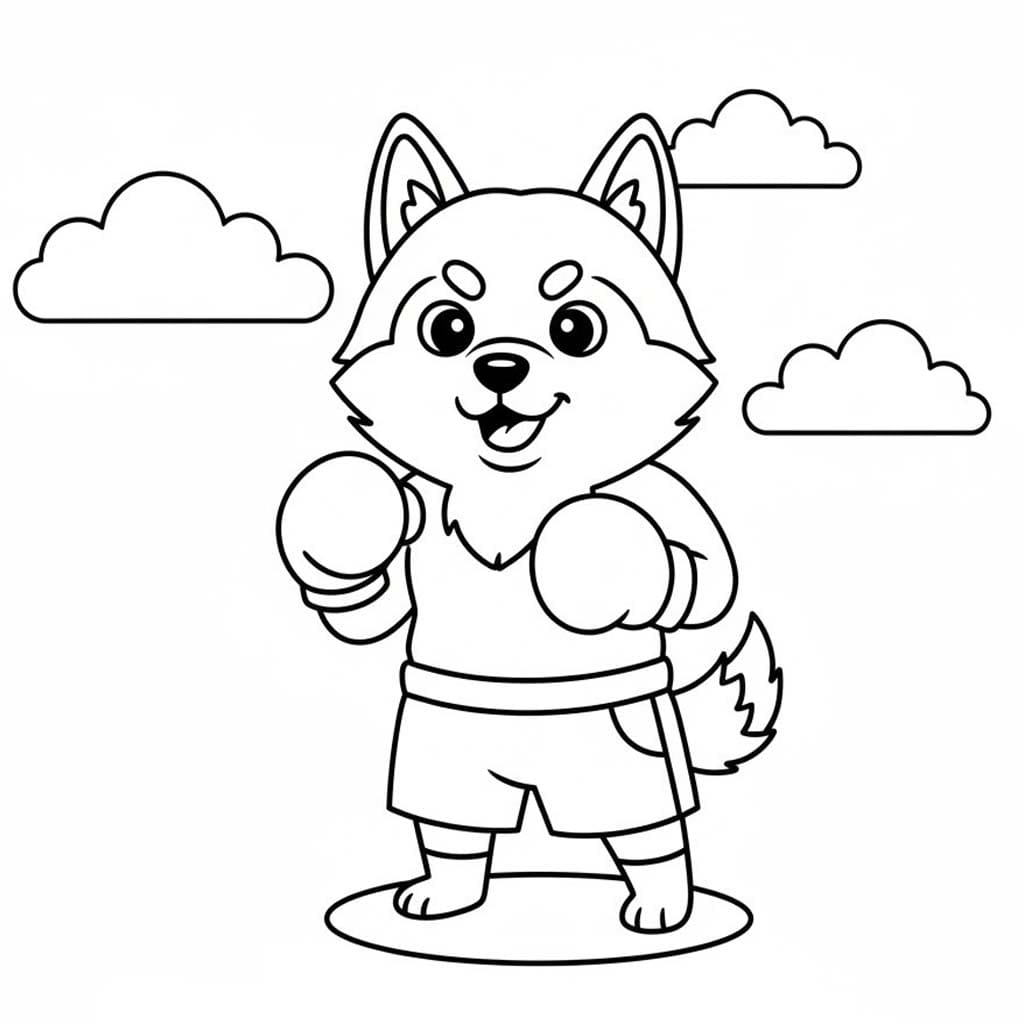 Drawing Husky Printable