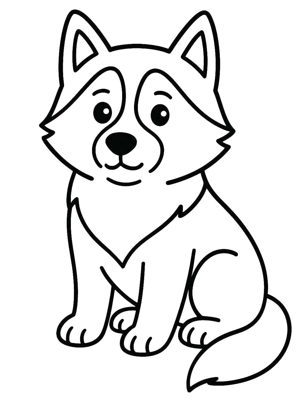 Drawing Husky Simple