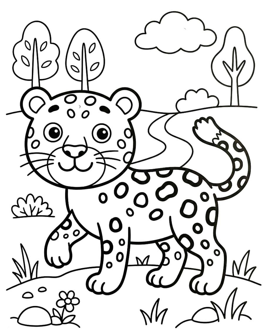 Drawing Jaguar Free Printable