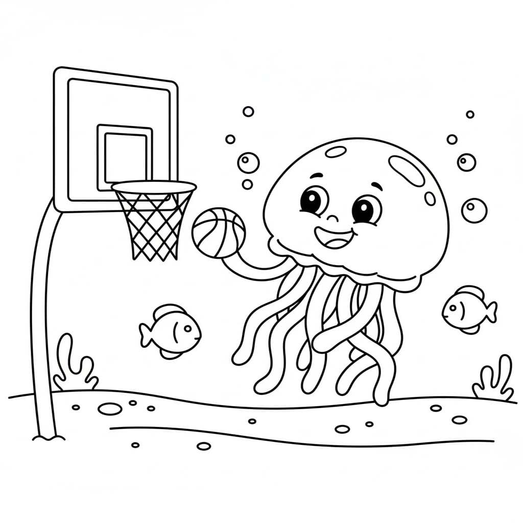 Drawing JellyFish Printable
