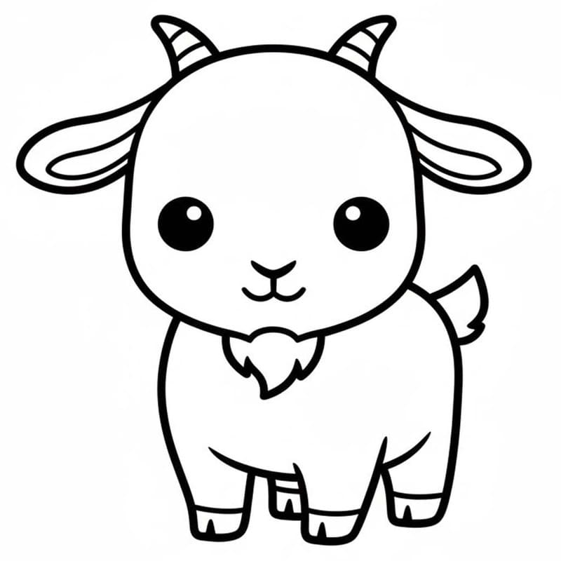 Drawing Kawaii Animal Goat