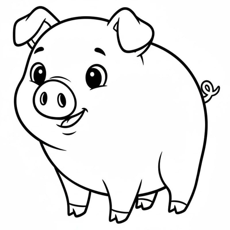 Drawing Kawaii Animal Pig