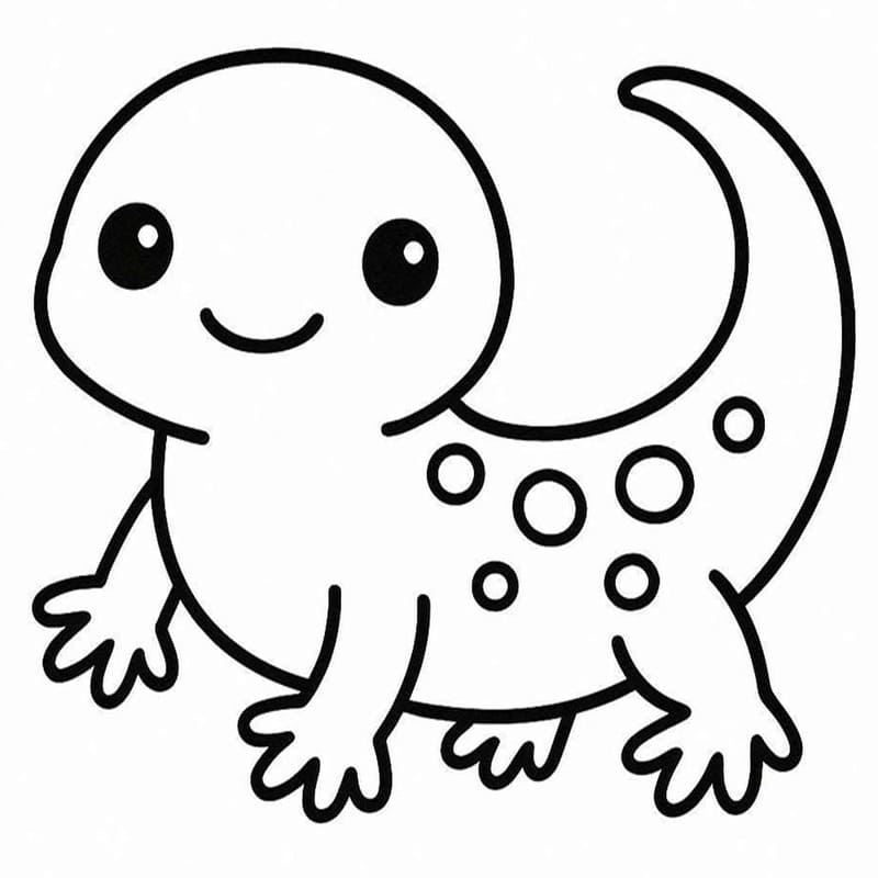Drawing Kawaii Animal Salamander