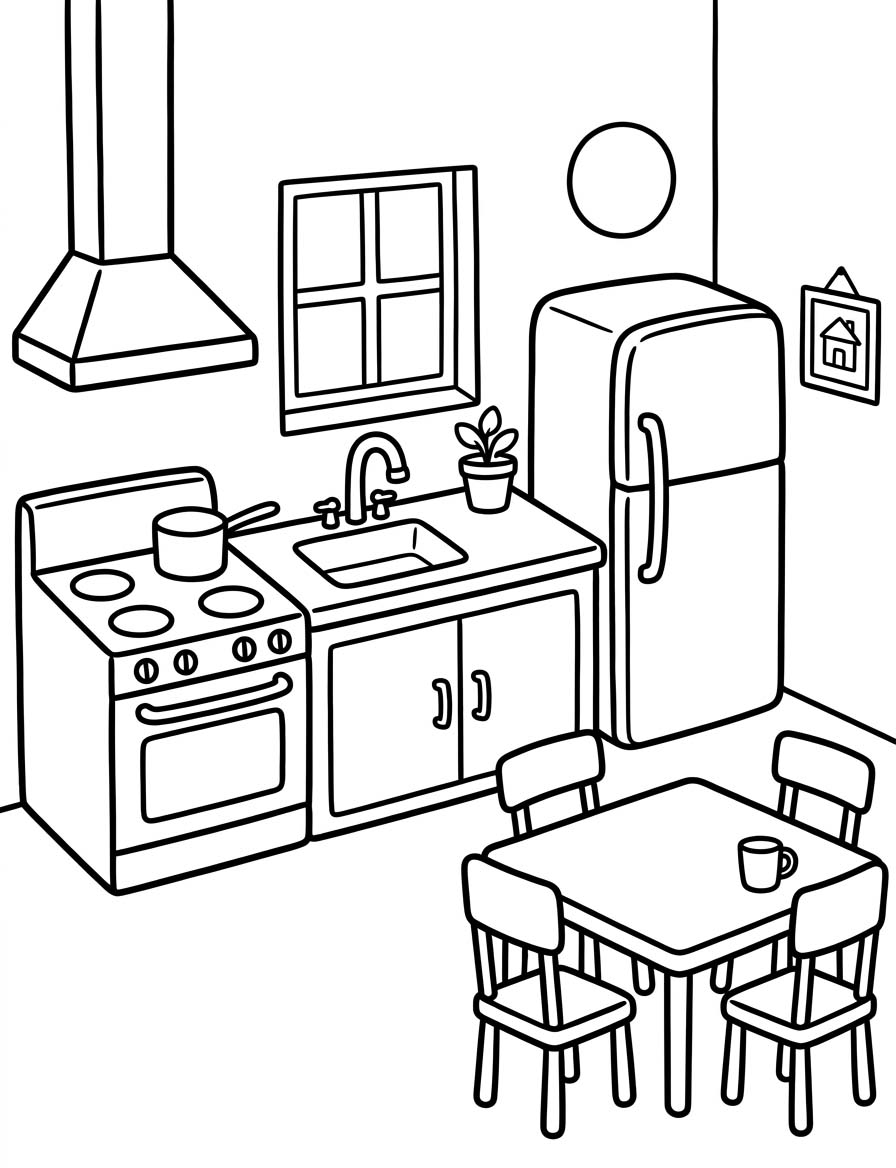 Drawing Kitchen Easy