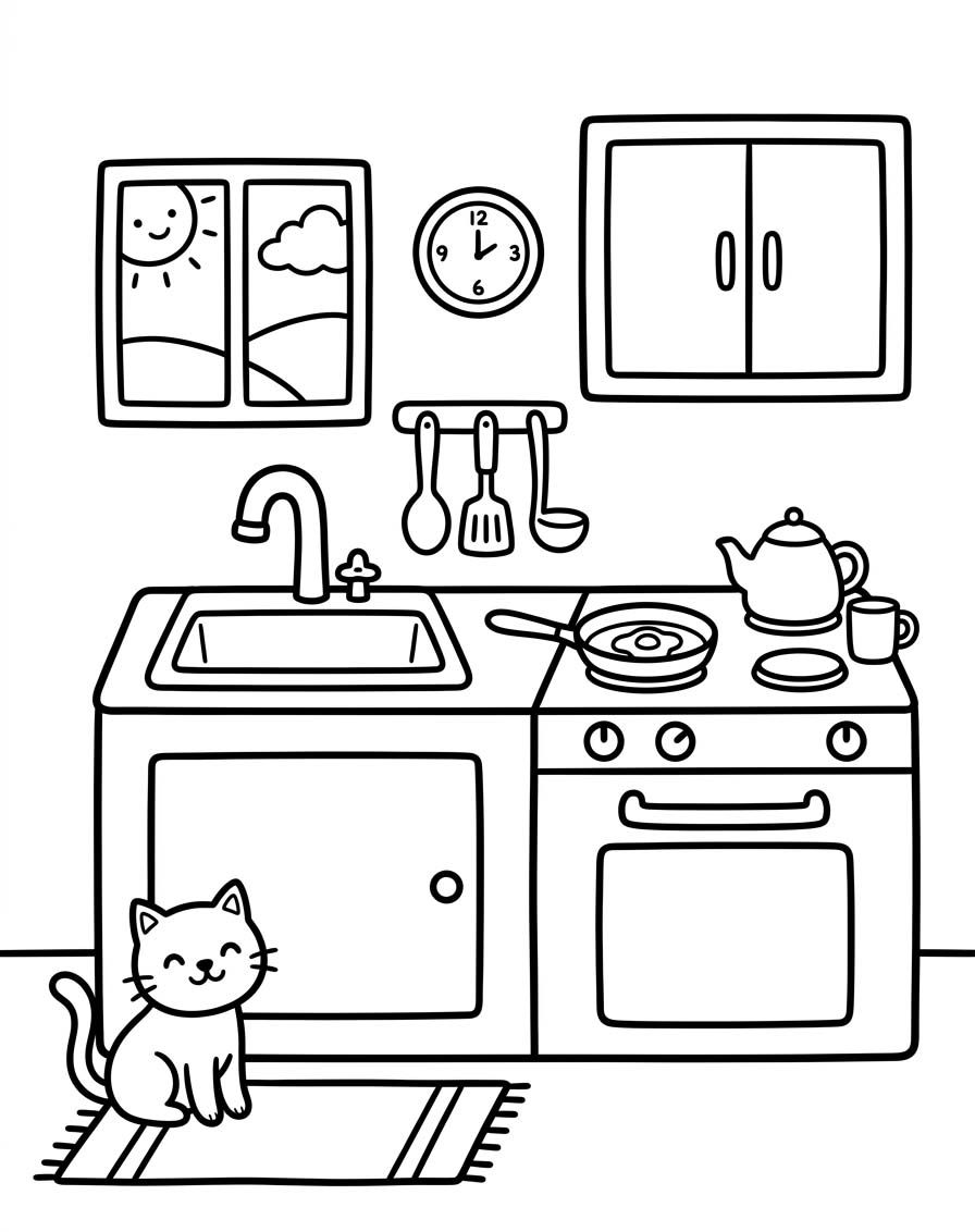 Drawing Kitchen Free Printable