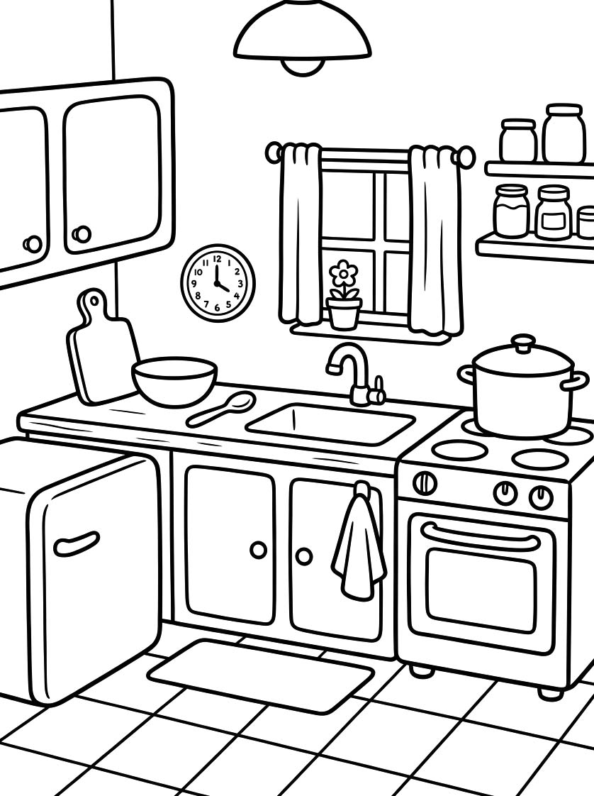 Drawing Kitchen Simple