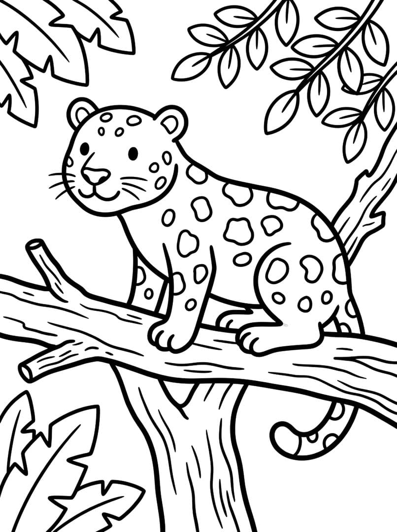 Drawing Leopard Printable