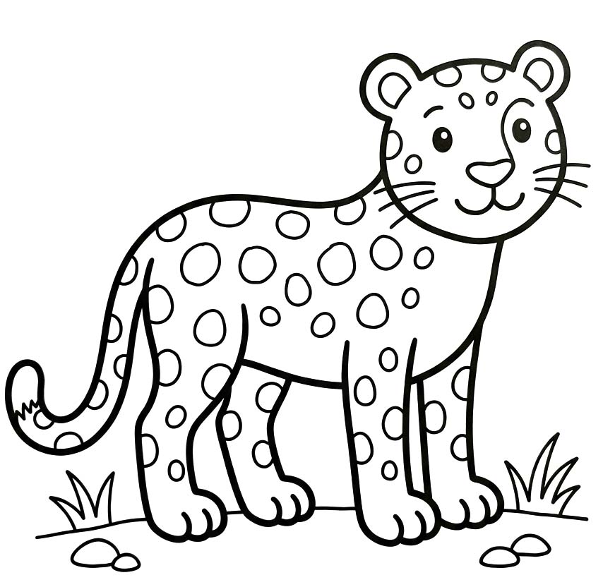 Drawing Leopard Simple
