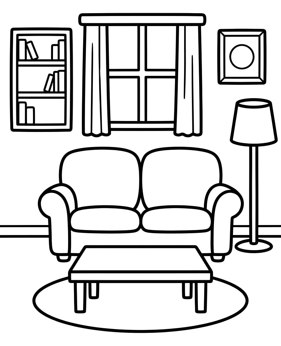 Drawing Living Room Free