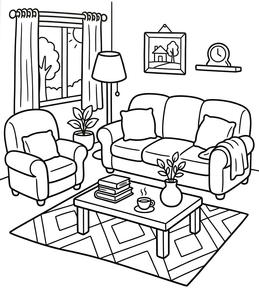 Drawing Living Room Simple