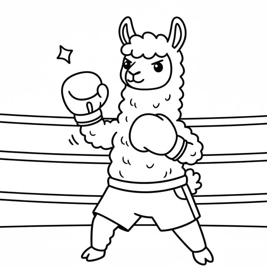 Drawing Llama Free Printable