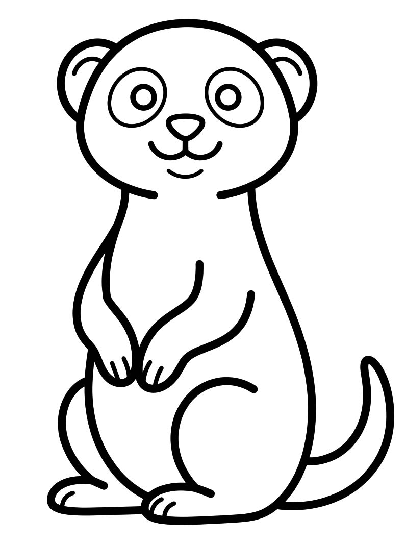 Drawing Meerkat Free Printable