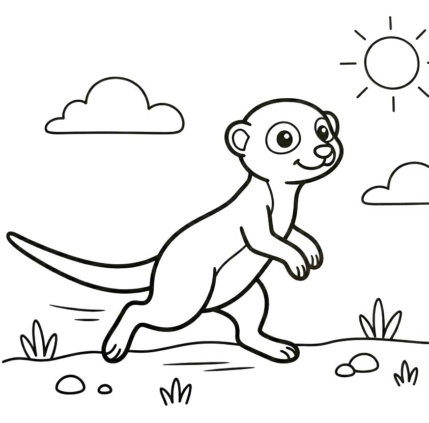 Drawing Meerkat Simple