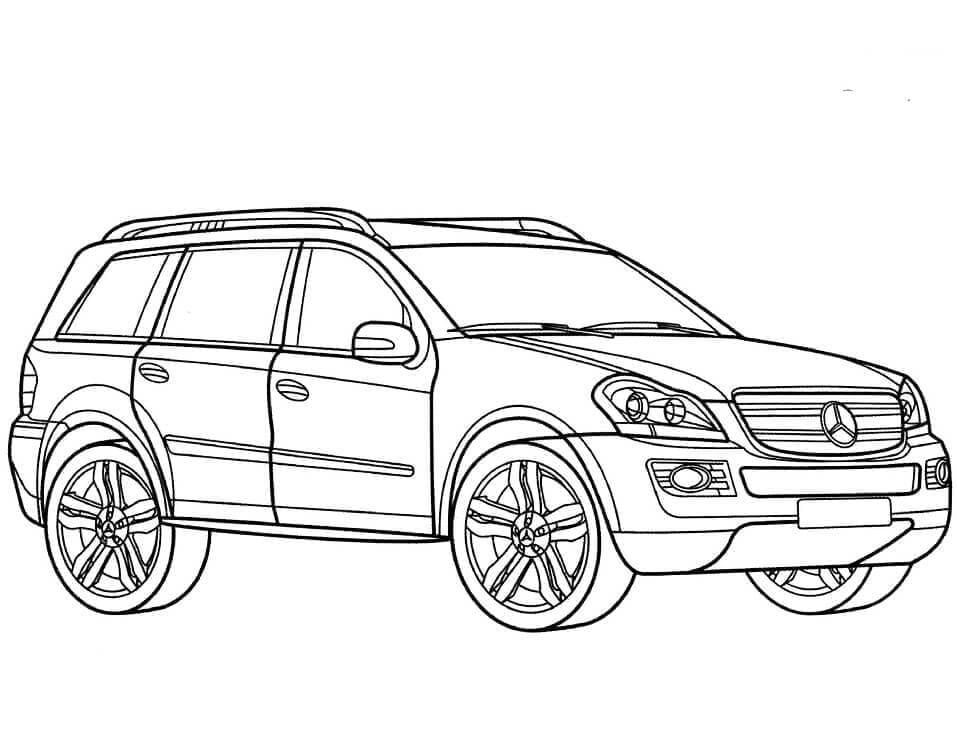 Drawing Mercedes Benz Free Printable