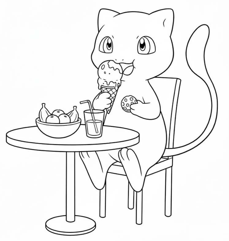 Drawing Mew Free Printable