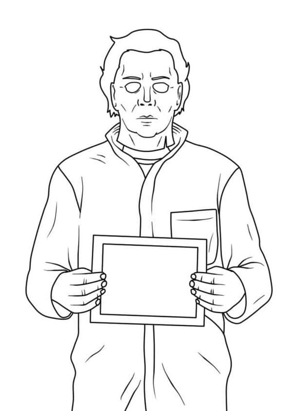 Drawing Michael Myers Easy