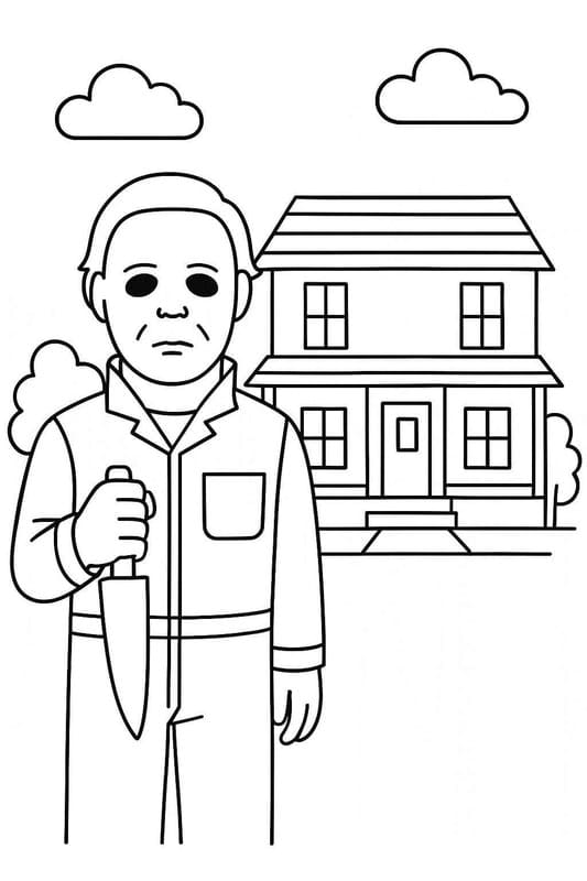Drawing Michael Myers Simple