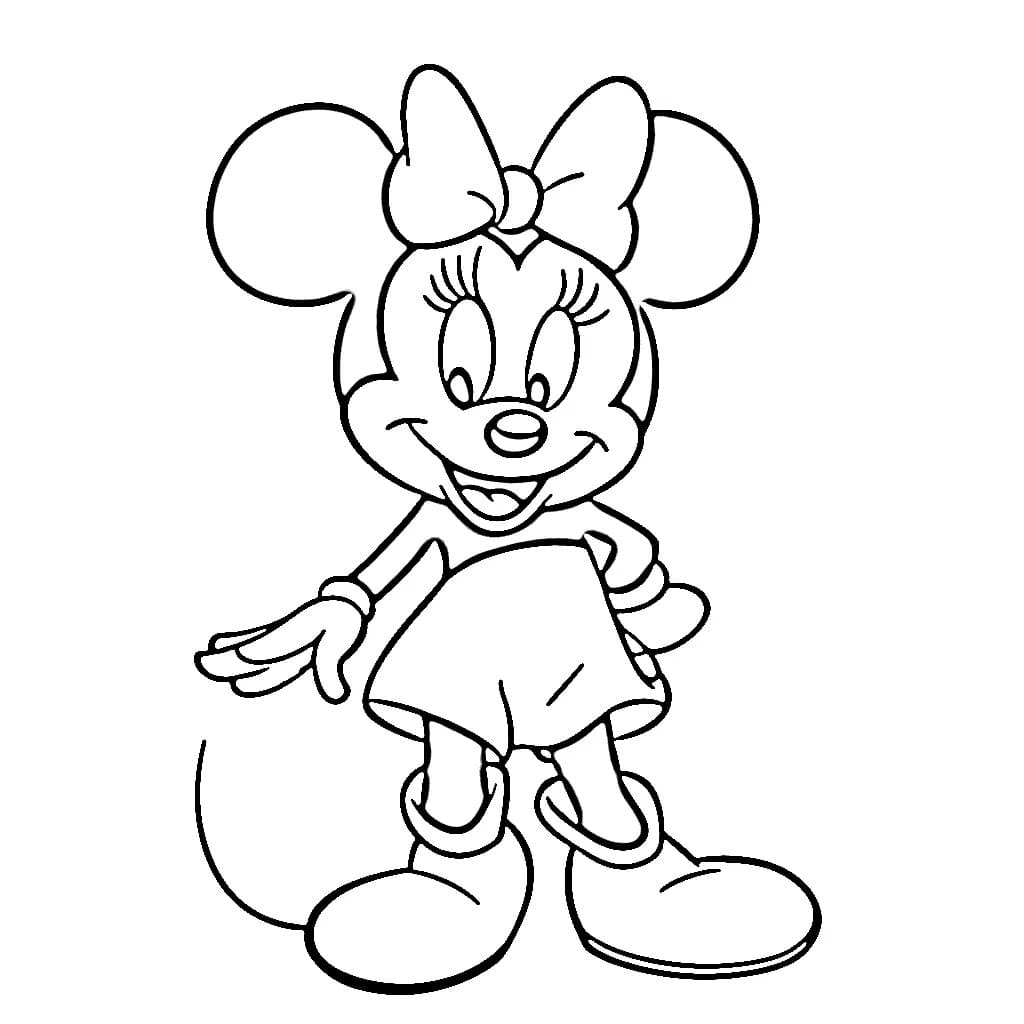 Drawing Minnie Mouse Simple