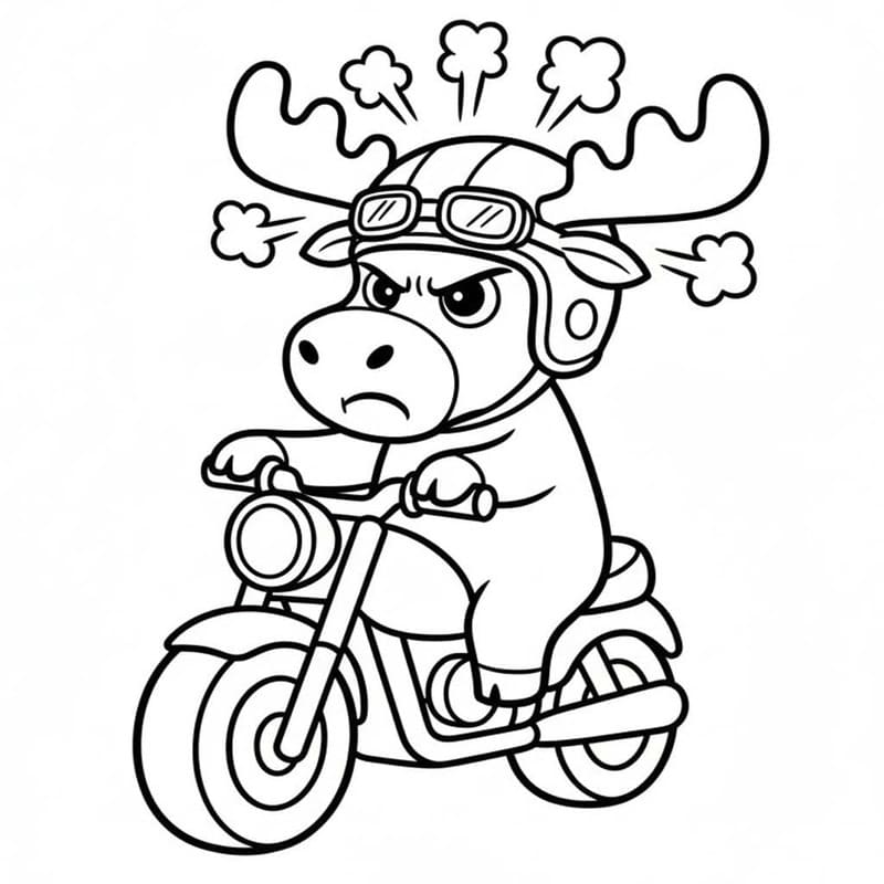 Drawing Moose Free Printable