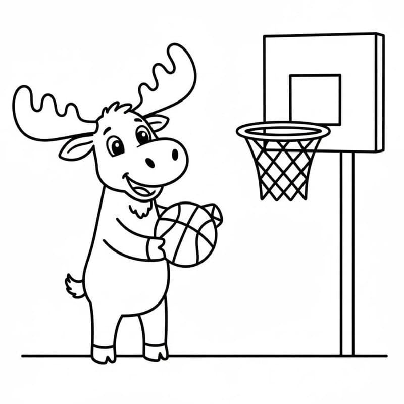 Drawing Moose Printable