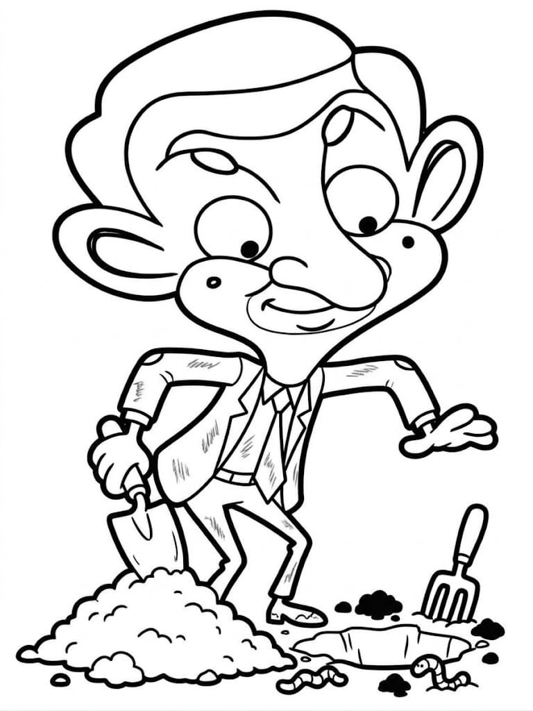 Drawing Mr. Bean Free Printable