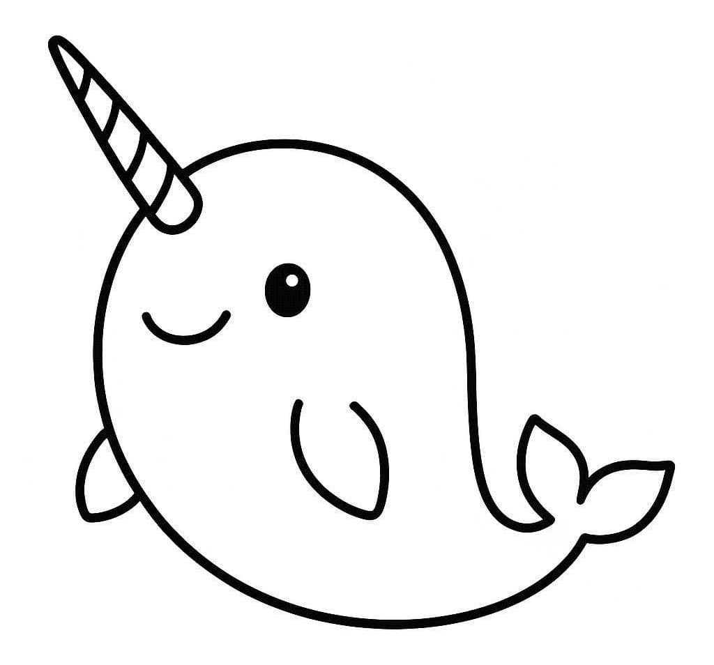 Drawing Narwhal Easy