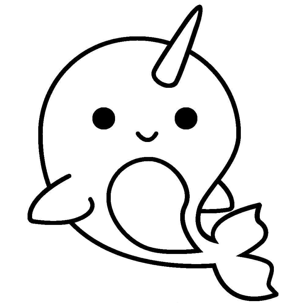 Drawing Narwhal Simple