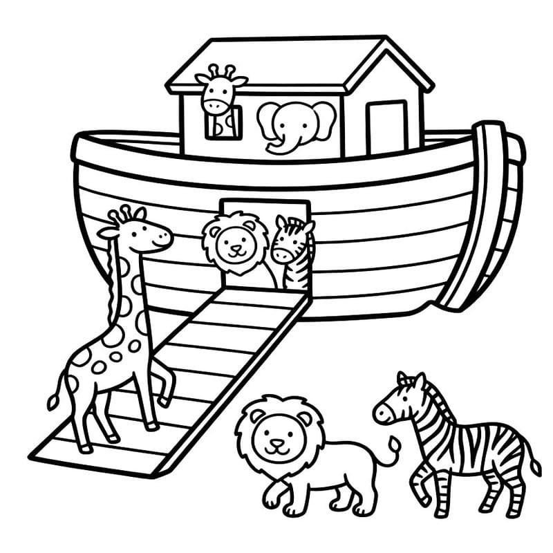Drawing Noah's Ark Easy