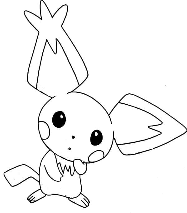 Drawing Pichu Printable