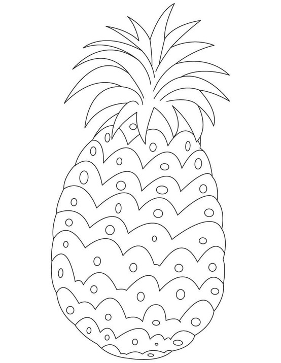 Drawing Pineapple Free Printable
