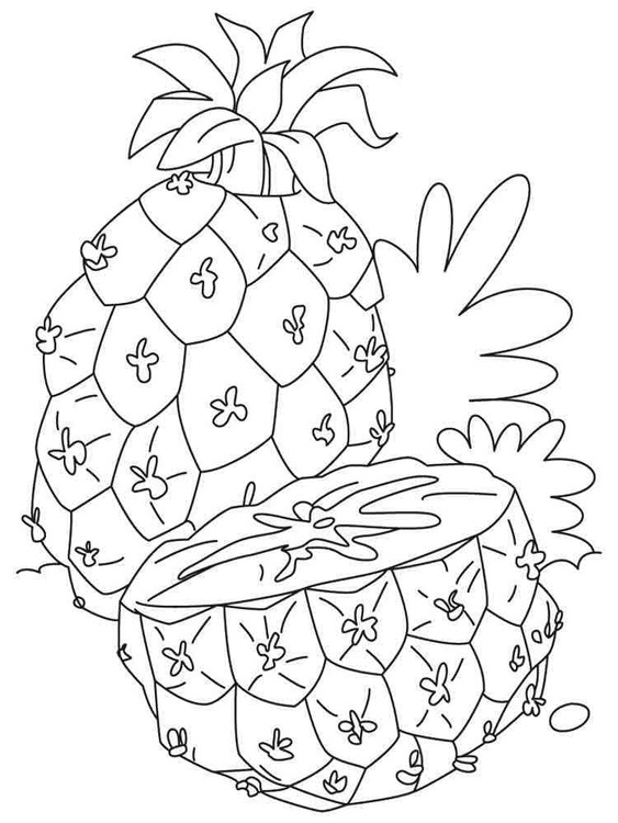Drawing Pineapple Simple