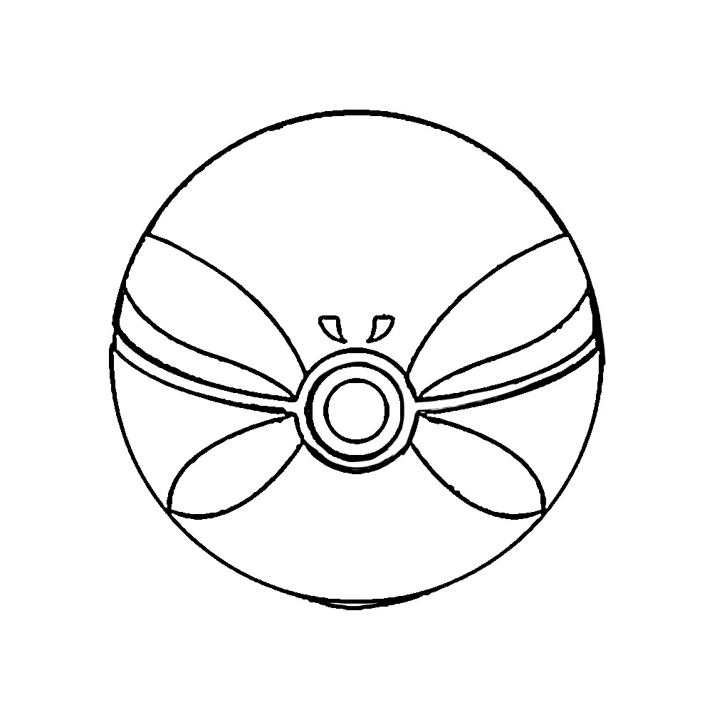 Drawing Pokeball Simple