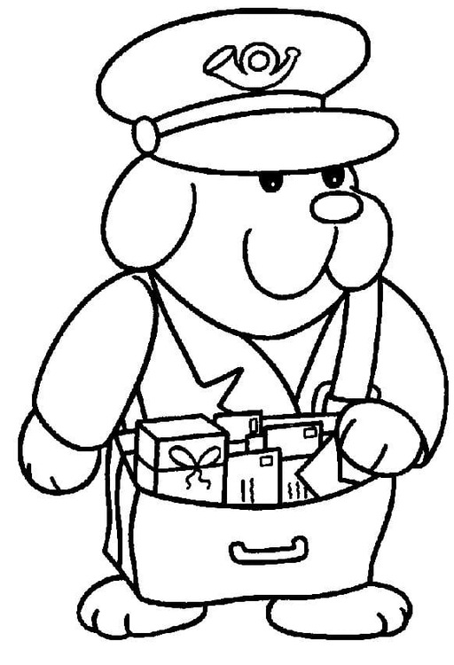Drawing Postman Free Printable