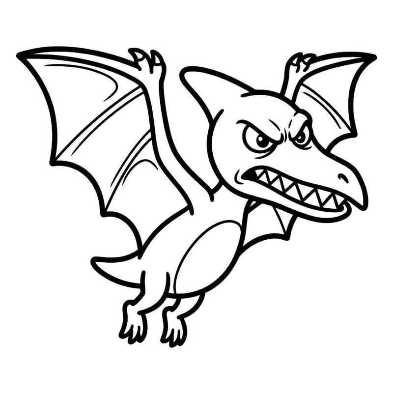 Drawing Pterodactyl Free Printable